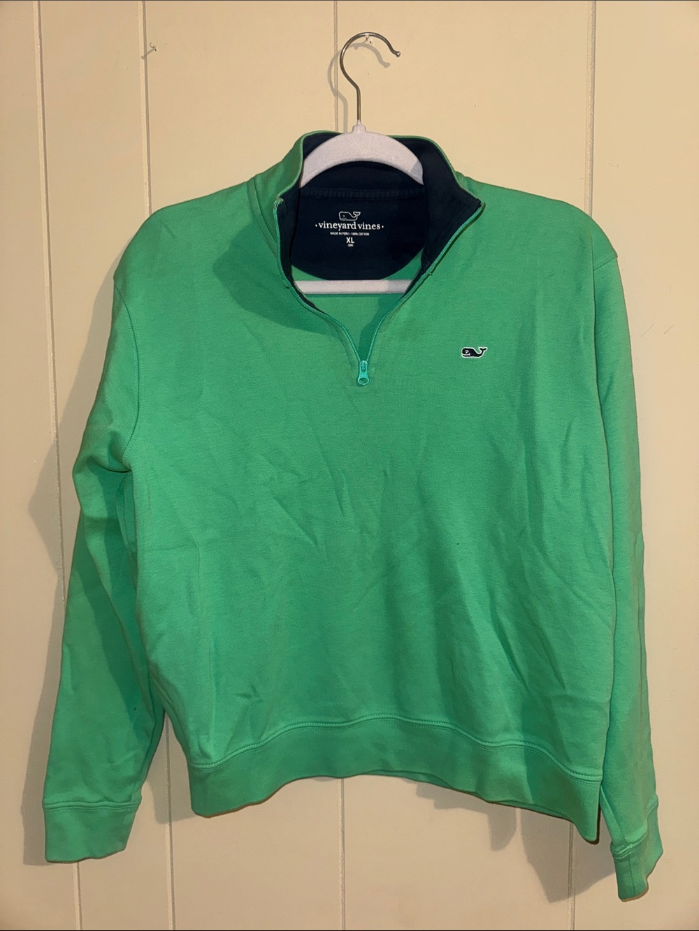 Vineyard Vines Mint Green Quarter-Zip Pullover